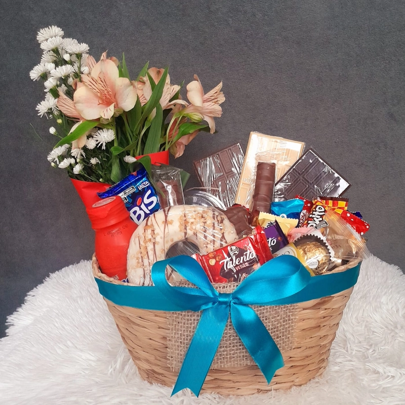 Cesta Paixão de Chocolate - Cesta de cafe da manha