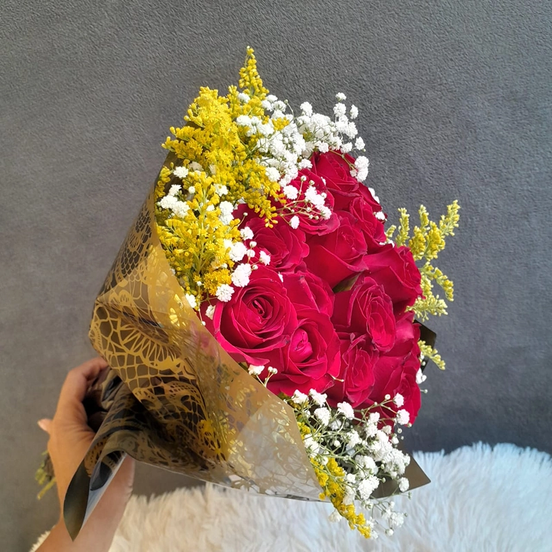 Buquê de Flores 15 Rosas Vermelhas